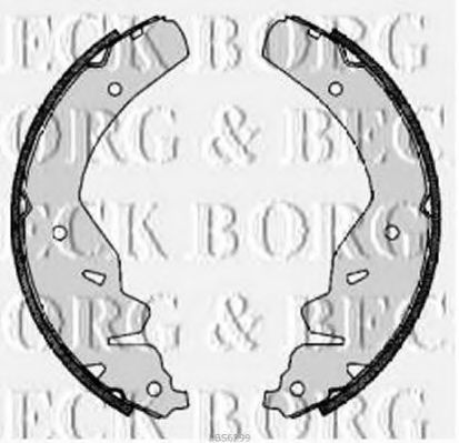 BORG & BECK BBS6299 Ремкомплект барабанных колодок BORG & BECK для KIA