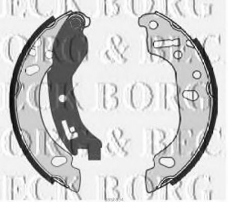 BORG & BECK BBS6334 Ремкомплект барабанных колодок для FIAT
