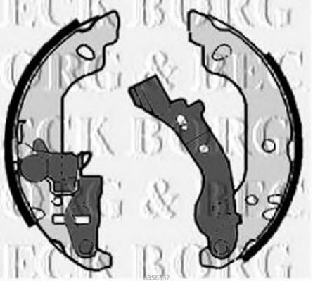 BORG & BECK BBS6337 Ремкомплект барабанных колодок для FIAT