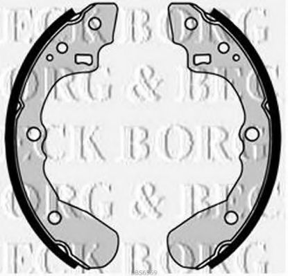 BORG & BECK BBS6369 Ремкомплект барабанных колодок для KIA
