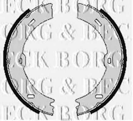 BORG & BECK BBS6371 Ремкомплект барабанных колодок BORG & BECK для MERCEDES-BENZ