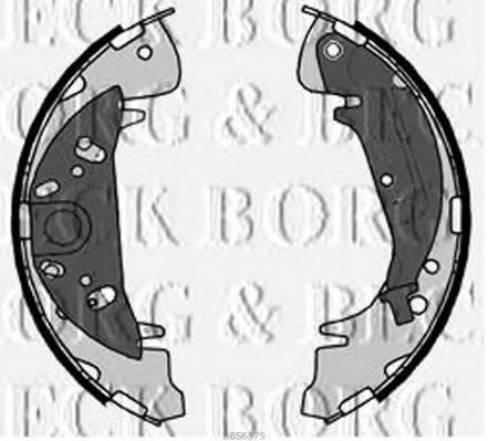 BORG & BECK BBS6375 Ремкомплект барабанных колодок BORG & BECK для KIA