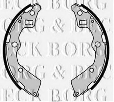 BORG & BECK BBS6397 Ремкомплект барабанных колодок BORG & BECK для KIA