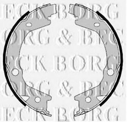 BORG & BECK BBS6406 Ремкомплект барабанных колодок BORG & BECK для KIA