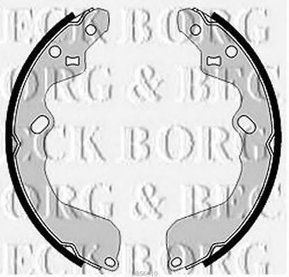 BORG & BECK BBS6410 Ремкомплект барабанных колодок BORG & BECK для KIA