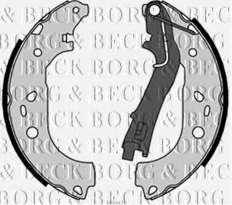 BORG & BECK BBS6439 Ремкомплект барабанных колодок BORG & BECK для FIAT