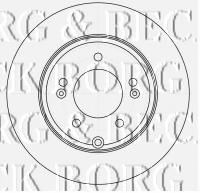 BORG & BECK BBD4525 Тормозные диски BORG & BECK для HYUNDAI