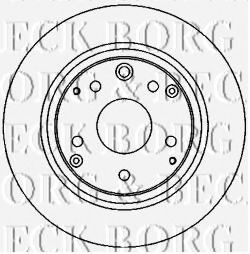 BORG & BECK BBD4612 Тормозные диски BORG & BECK для HONDA