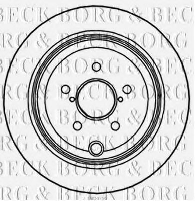 BORG & BECK BBD4756 Тормозные диски BORG & BECK для SUBARU