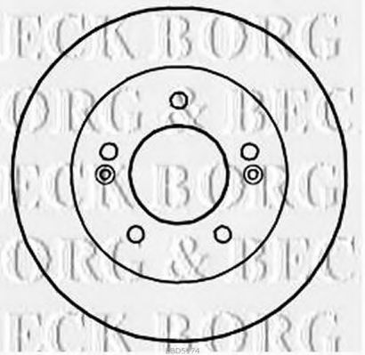 BORG & BECK BBD5174 Тормозные диски BORG & BECK для HYUNDAI