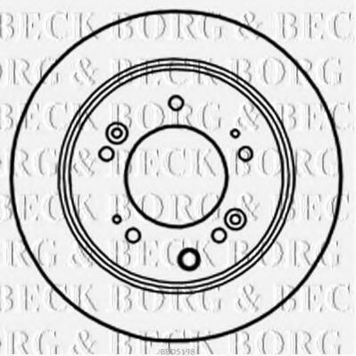 BORG & BECK BBD5198 Тормозные диски BORG & BECK для KIA