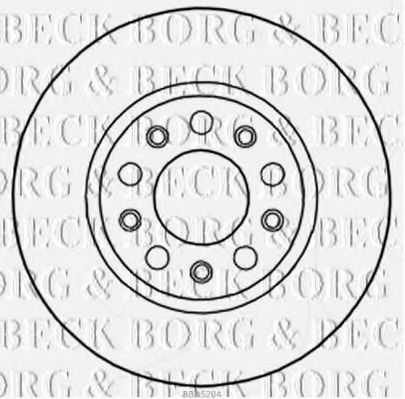 BORG & BECK BBD5204 Тормозные диски BORG & BECK для ALFA ROMEO