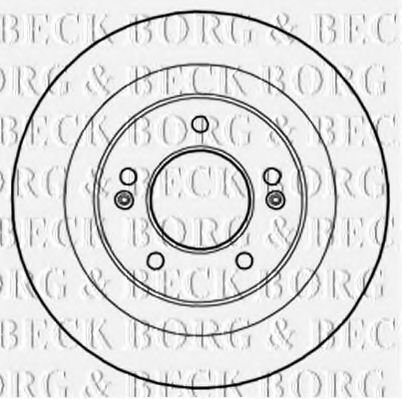 BORG & BECK BBD5230 Тормозные диски BORG & BECK для HYUNDAI