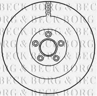 BORG & BECK BBD5948S Тормозные диски для JAGUAR XF