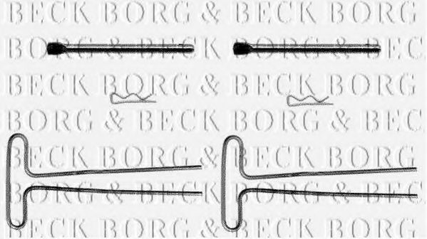 BORG & BECK BBK1019 Скобы тормозных колодок BORG & BECK 