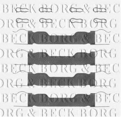 BORG & BECK BBK1030 Скобы тормозных колодок BORG & BECK 