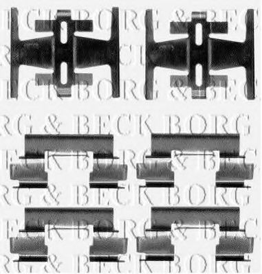 BORG & BECK BBK1050 Скобы тормозных колодок BORG & BECK 