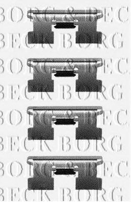 BORG & BECK BBK1051 Скобы тормозных колодок BORG & BECK 