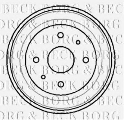 BORG & BECK BBR7007 Тормозной барабан BORG & BECK 