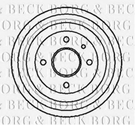 BORG & BECK BBR7010 Тормозной барабан BORG & BECK 