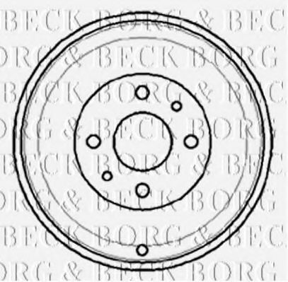 BORG & BECK BBR7012 Тормозной барабан для FIAT