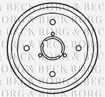 BORG & BECK BBR7017 Тормозной барабан BORG & BECK 