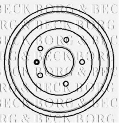 BORG & BECK BBR7018 Тормозной барабан BORG & BECK 