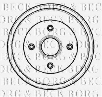 BORG & BECK BBR7033 Тормозной барабан BORG & BECK 