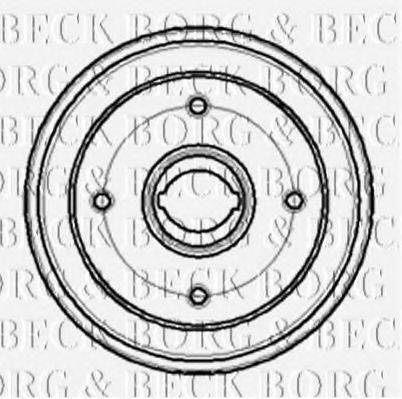 BORG & BECK BBR7061 Тормозной барабан BORG & BECK 