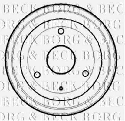 BORG & BECK BBR7073 Тормозной барабан BORG & BECK 