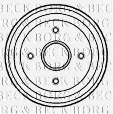 BORG & BECK BBR7075 Тормозной барабан BORG & BECK 