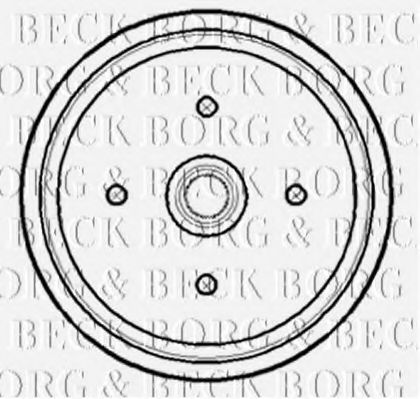 BORG & BECK BBR7174 Тормозной барабан BORG & BECK для SUBARU