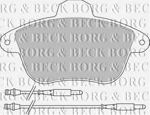 BORG & BECK BBP1182 Тормозные колодки BORG & BECK для PEUGEOT