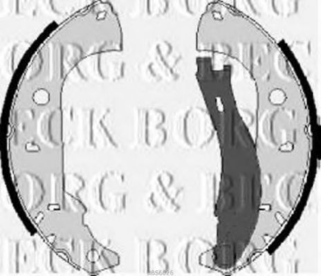 BORG & BECK BBS6026 Ремкомплект барабанных колодок для FIAT
