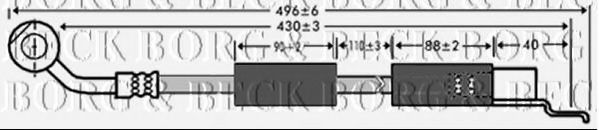 BORG & BECK BBH7331 Тормозной шланг для JEEP WRANGLER