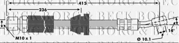 BORG & BECK BBH6943 Тормозной шланг BORG & BECK для DAEWOO