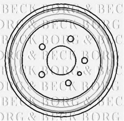 BORG & BECK BBR7113 Тормозной барабан для OPEL VECTRA