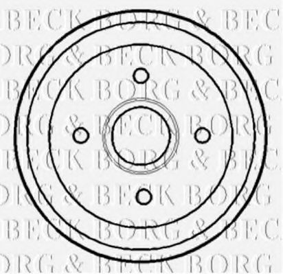 BORG & BECK BBR7116 Тормозной барабан для OPEL AGILA