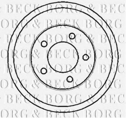 BORG & BECK BBR7117 Тормозной барабан для FORD