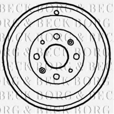 BORG & BECK BBR7122 Тормозной барабан для OPEL