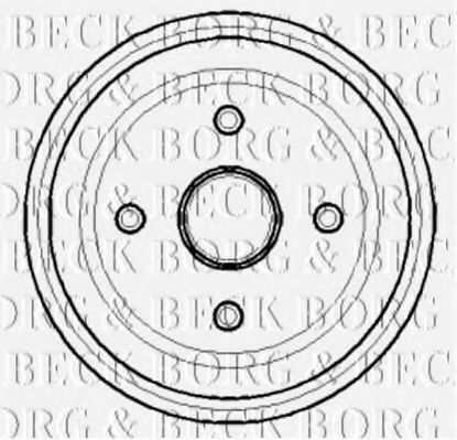 BORG & BECK BBR7123 Тормозной барабан для OPEL