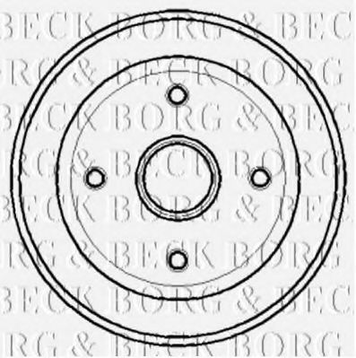 BORG & BECK BBR7124 Тормозной барабан BORG & BECK 