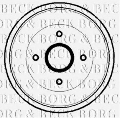 BORG & BECK BBR7125 Тормозной барабан для DACIA LOGAN