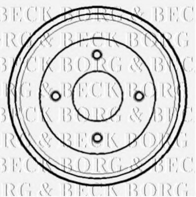 BORG & BECK BBR7129 Тормозной барабан для FORD