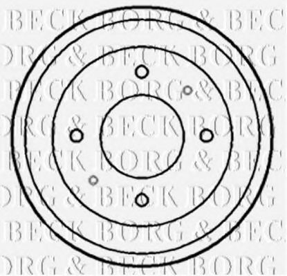 BORG & BECK BBR7136 Тормозной барабан для HYUNDAI TIBURON