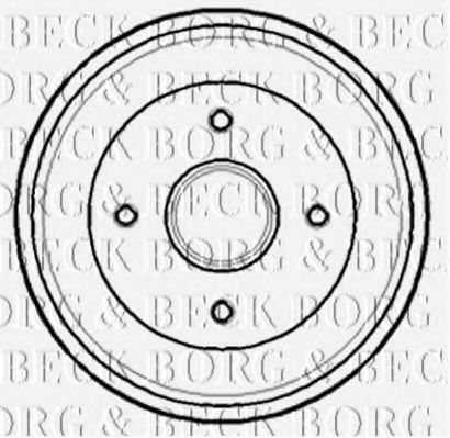 BORG & BECK BBR7137 Тормозной барабан BORG & BECK для CITROEN