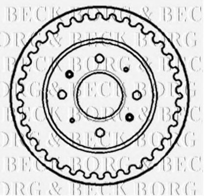 BORG & BECK BBR7139 Тормозной барабан BORG & BECK для KIA