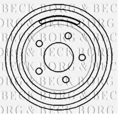 BORG & BECK BBR7142 Тормозной барабан для JEEP COMANCHE