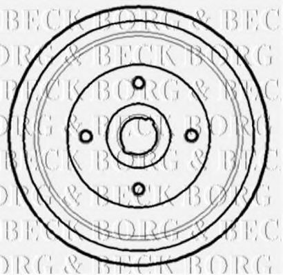 BORG & BECK BBR7143 Тормозной барабан BORG & BECK 