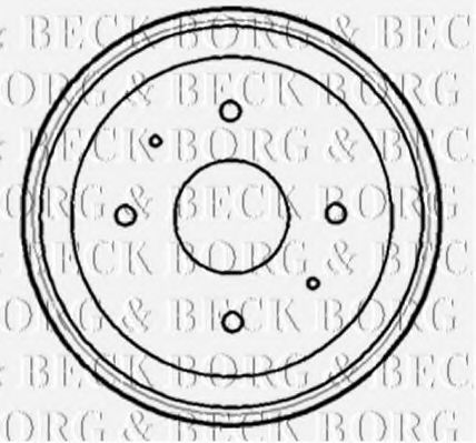 BORG & BECK BBR7161 Тормозной барабан для PROTON SATRIA